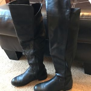 Black knee high boots